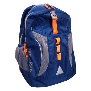 LL Bean Explorer 16in Backpack 25L Blue Orange Colorblock Hiking School Bag